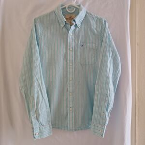 Hollister Striped Button Down M Muscle Fit